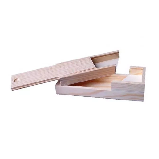 Estuche plumier dos pisos giratorio en madera